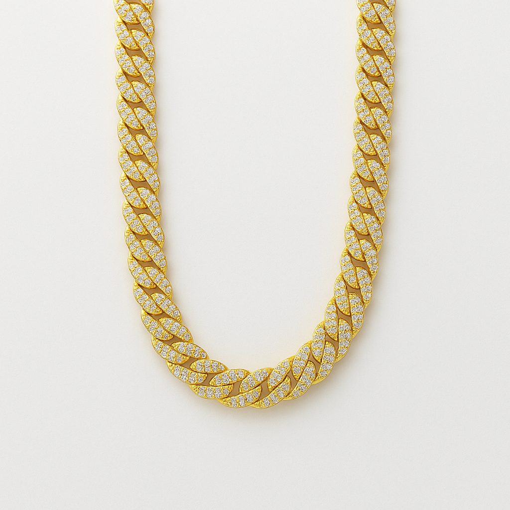 12mm Iced Cuban Chain