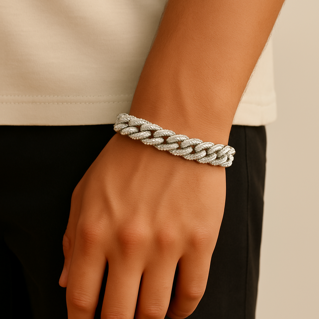 12mm Iced Cuban Braclet