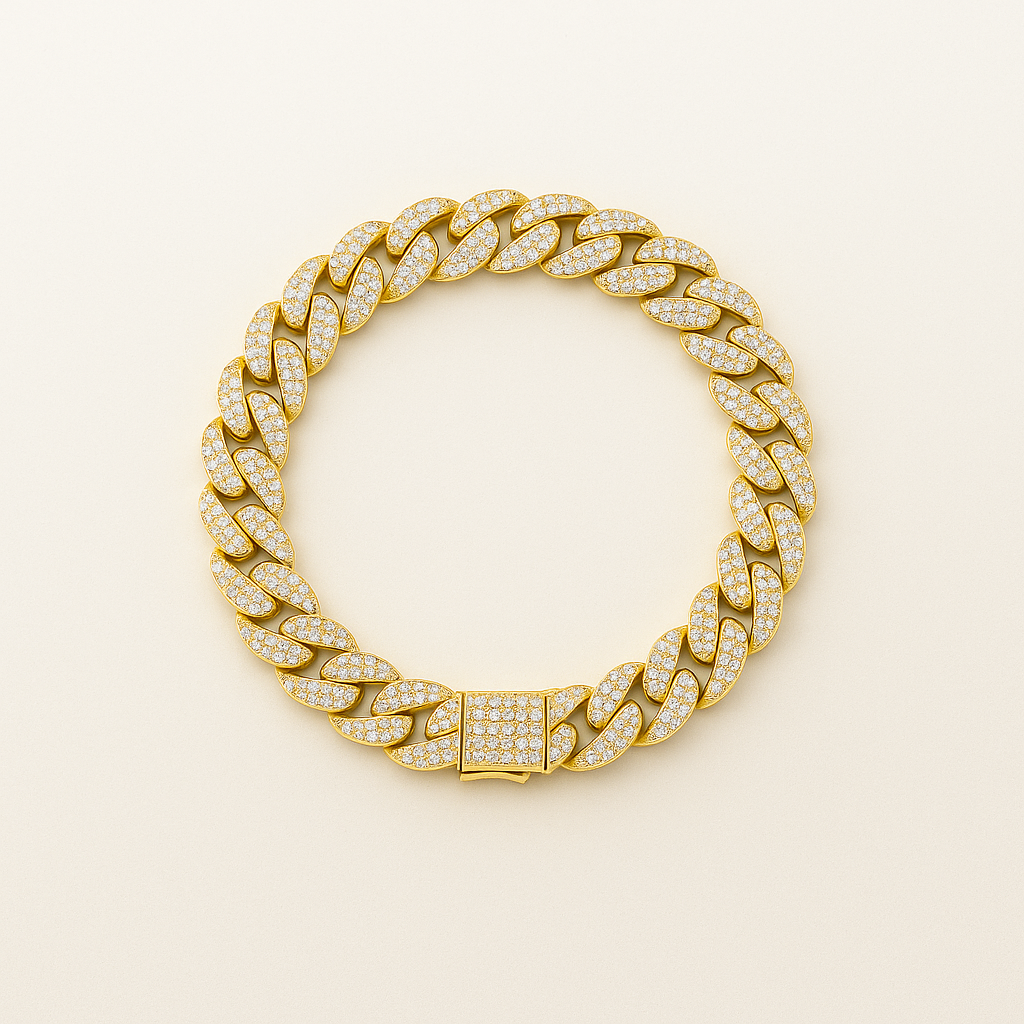 12mm Iced Cuban Braclet