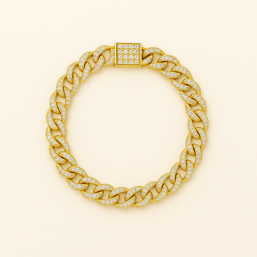 8mm Iced Cuban Bracelet
